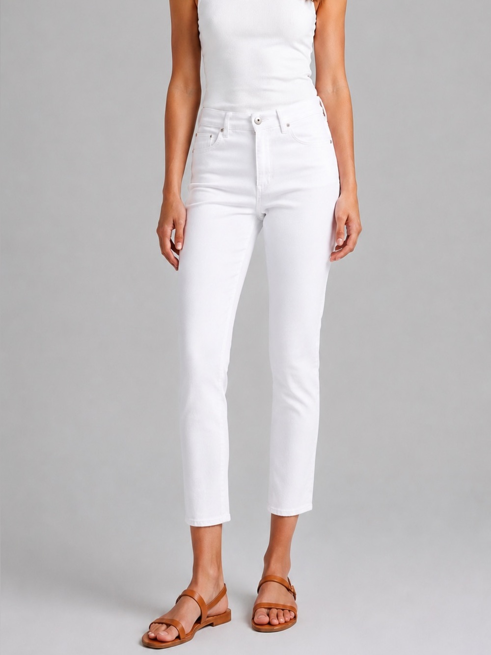DL1961 Florence Cropped Instasculpt Skinny Jeans in Porcelain Size 24 Straight